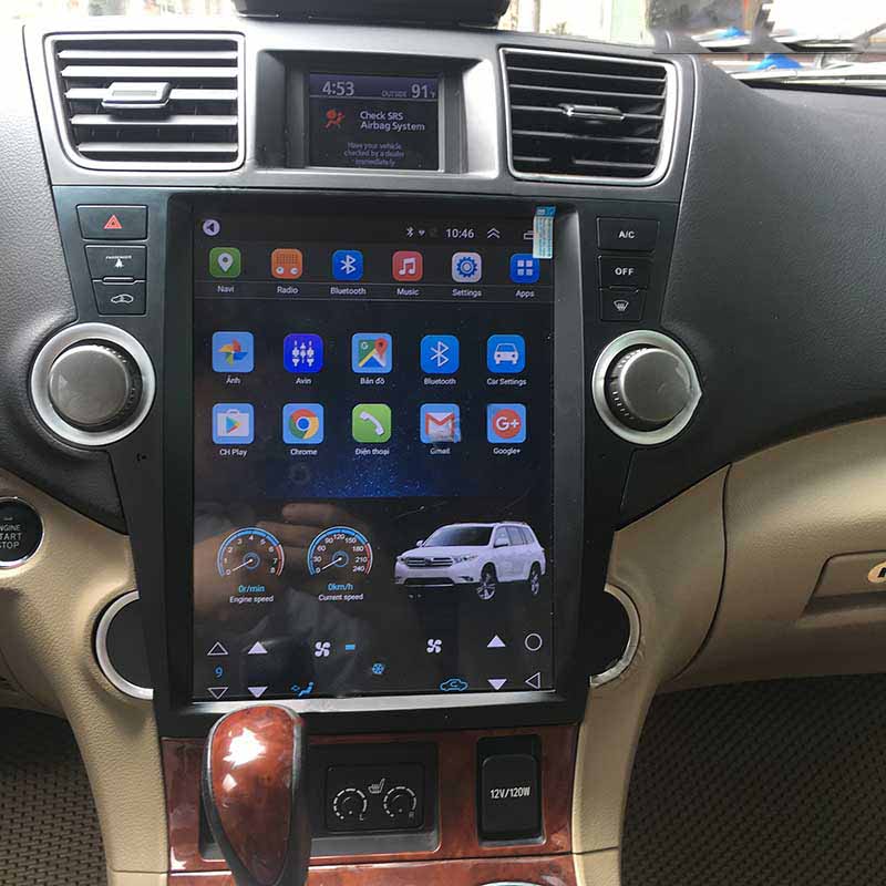 Màn Hình Android Tesla Highlander 2009,2010,2011,2012,2013,2014