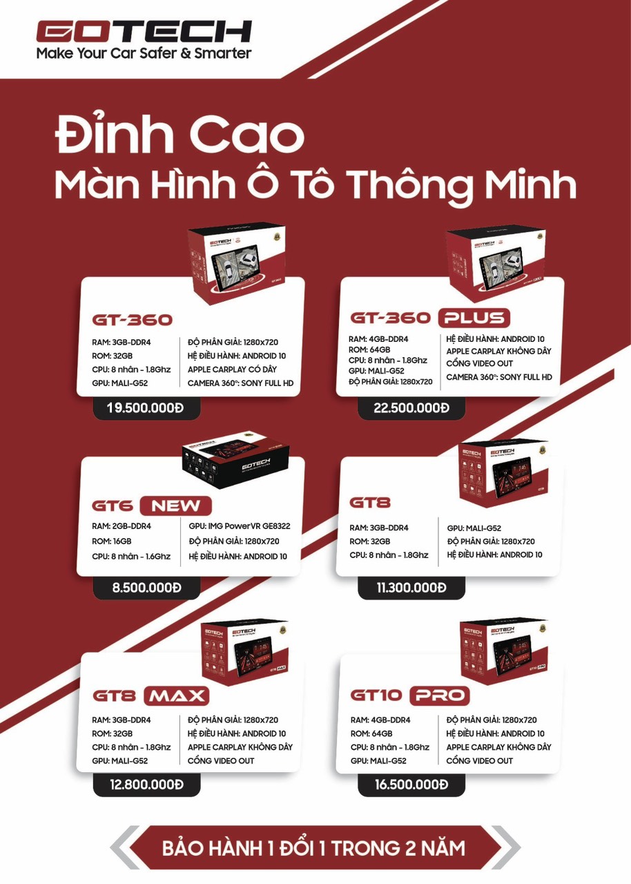 báo giá màn hình gotech .
